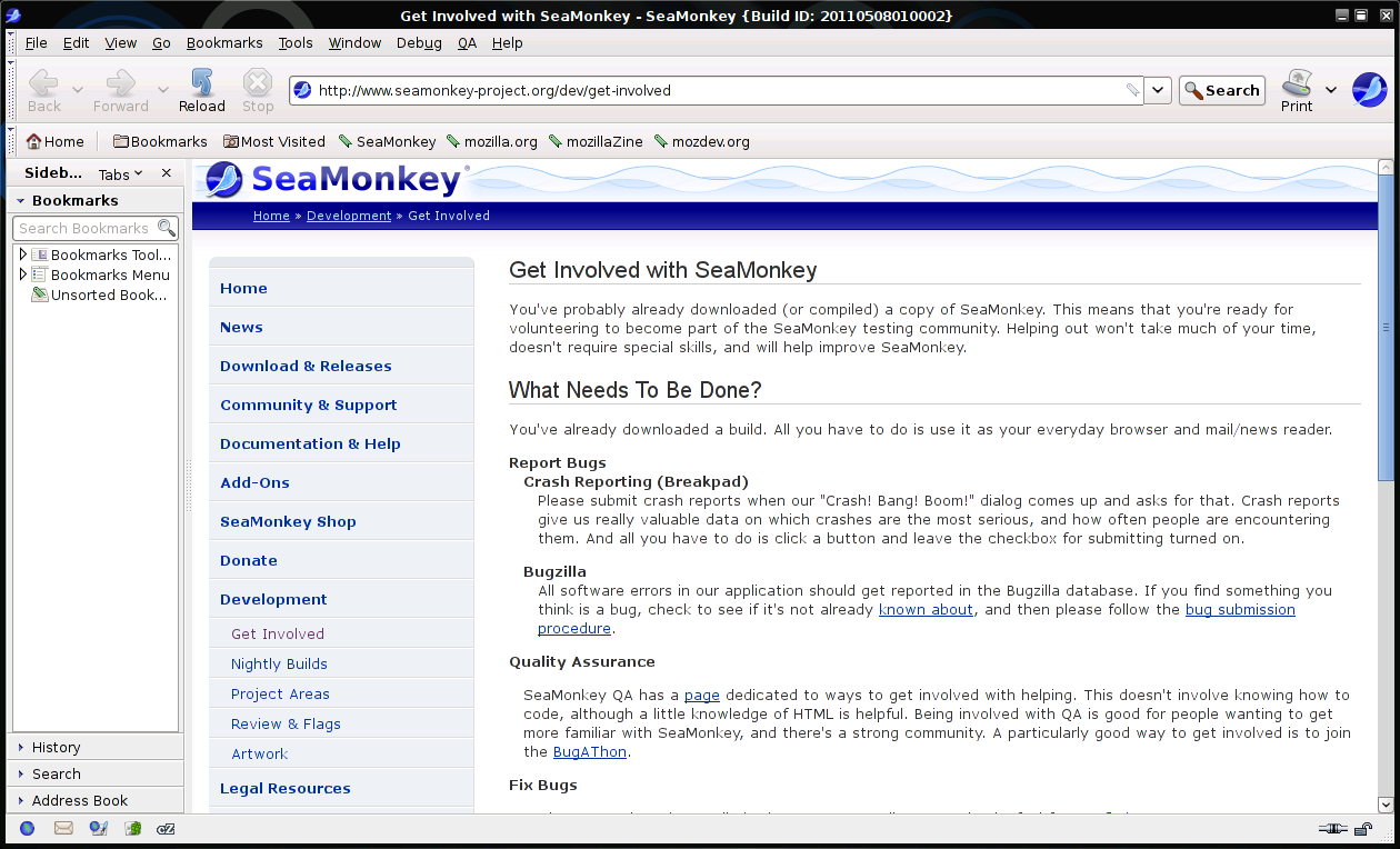   SeaMonkey 2.5 Beta   
