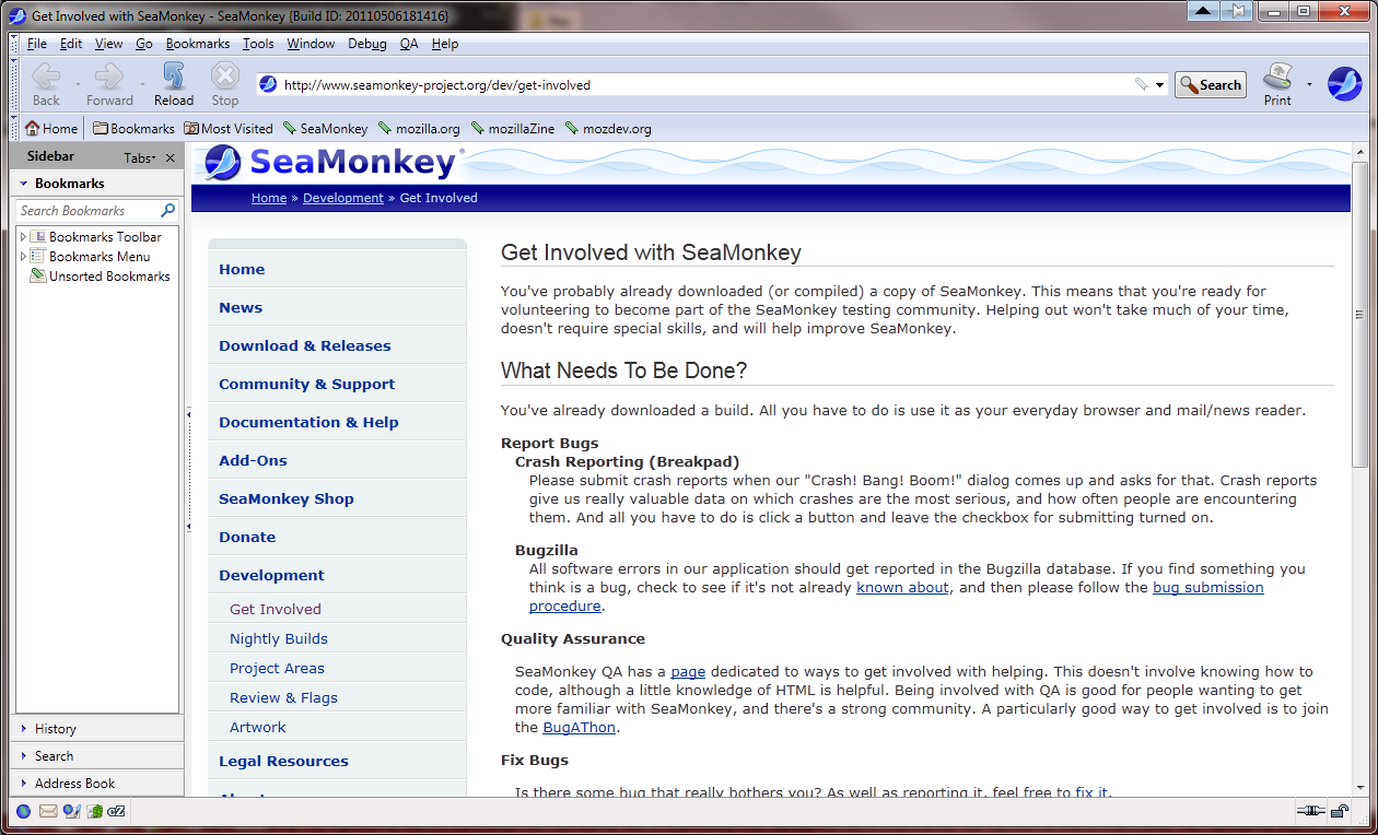 SeaMonkey screenshot